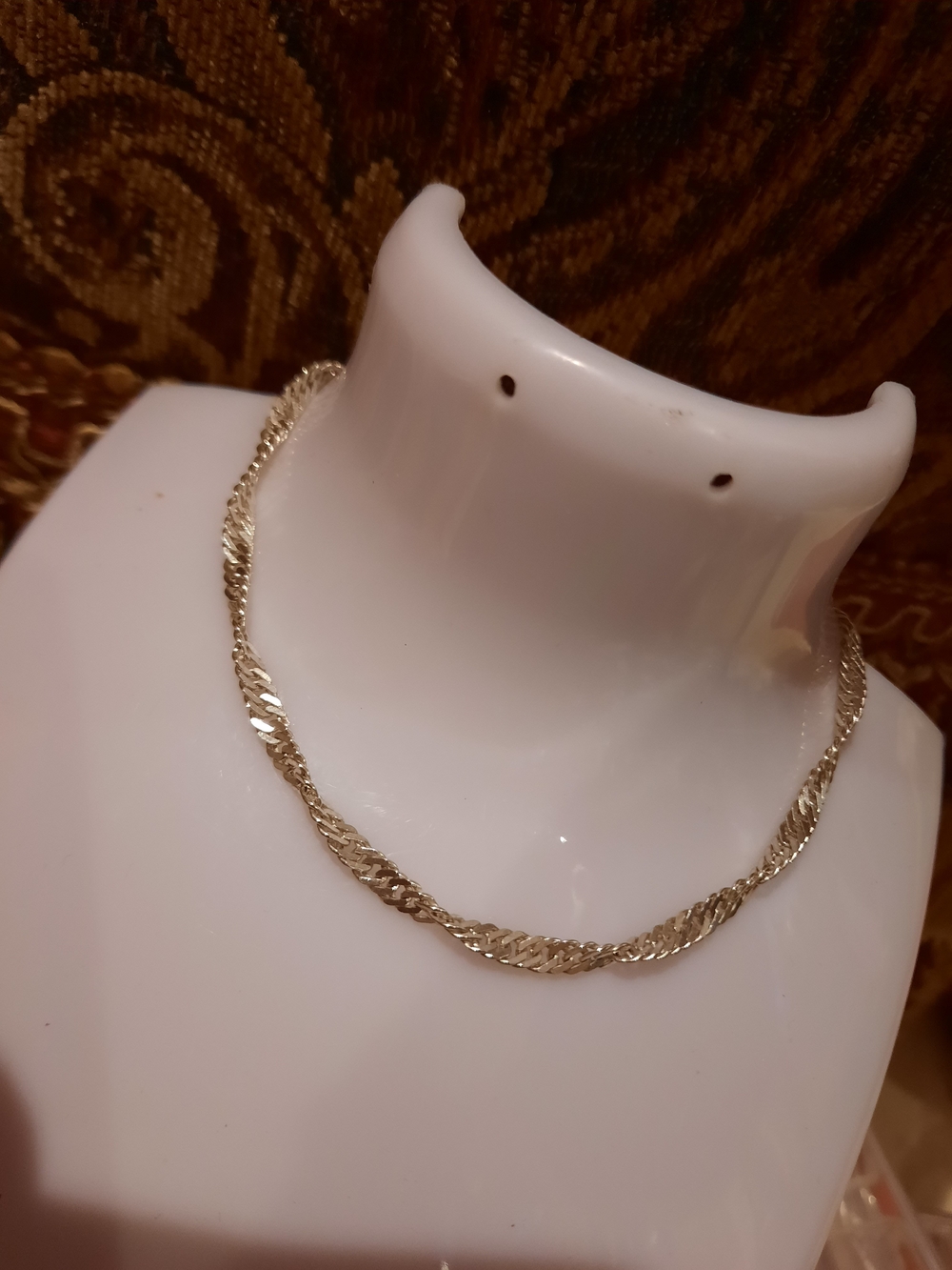 Genuine Solid Sterling Silver Hefty Chuncky Ankle 9" Bracelet Anklet Serpentine